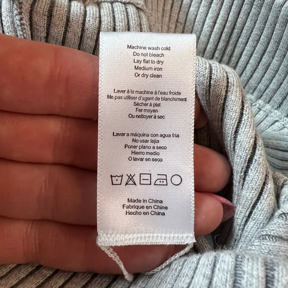 LUNYA Cozy Cotton Silk Ribbed Bike Short Medium Grey Heather Pocket Medium NEW - Picture 9 of 12
